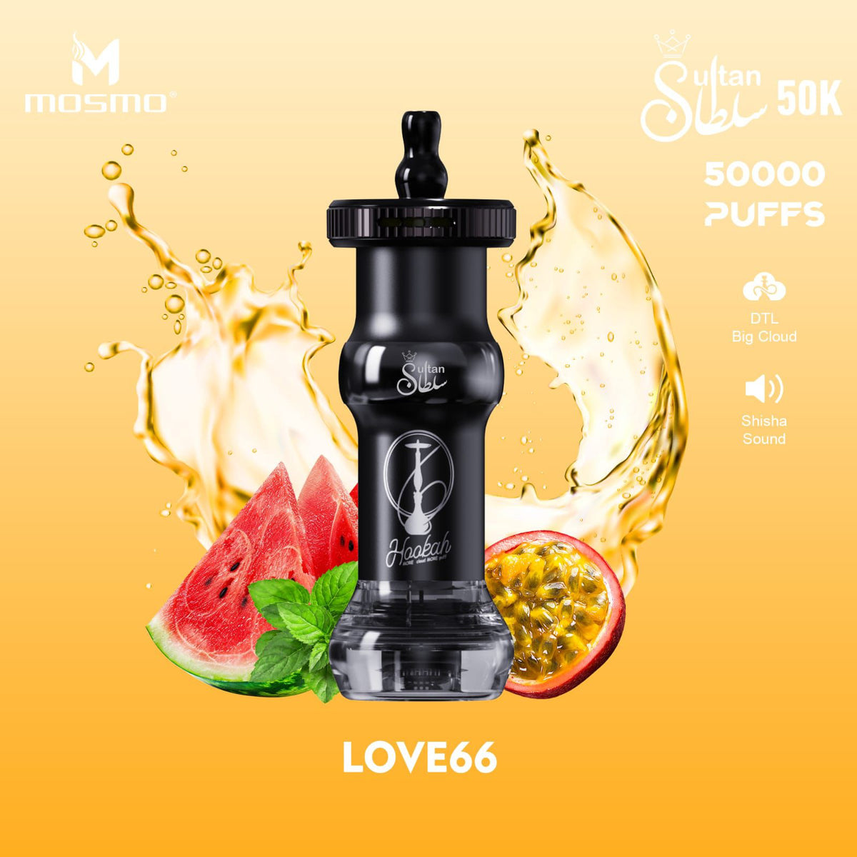 Mosmo Sultan 50k Puffs DTL E-hookah Dispoable Vape In UAE