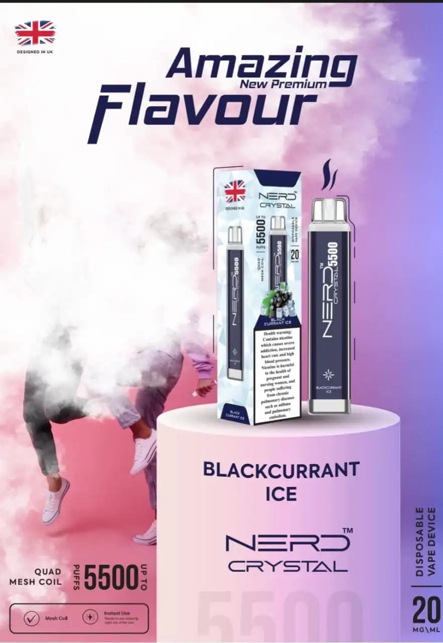 Nerd Crystal 5500 Puffs Disposable Vape In Dubai