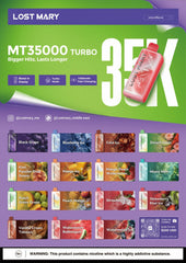 Lost Mary Disposable Vape MT35000 Turbo Puffs 2% in Dubai