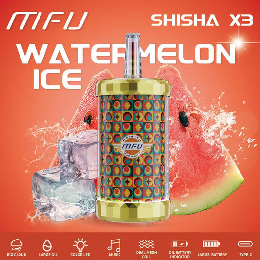 MFU SHISHA X3 Hookah 150000 Puffs Disposable Vape in Dubai