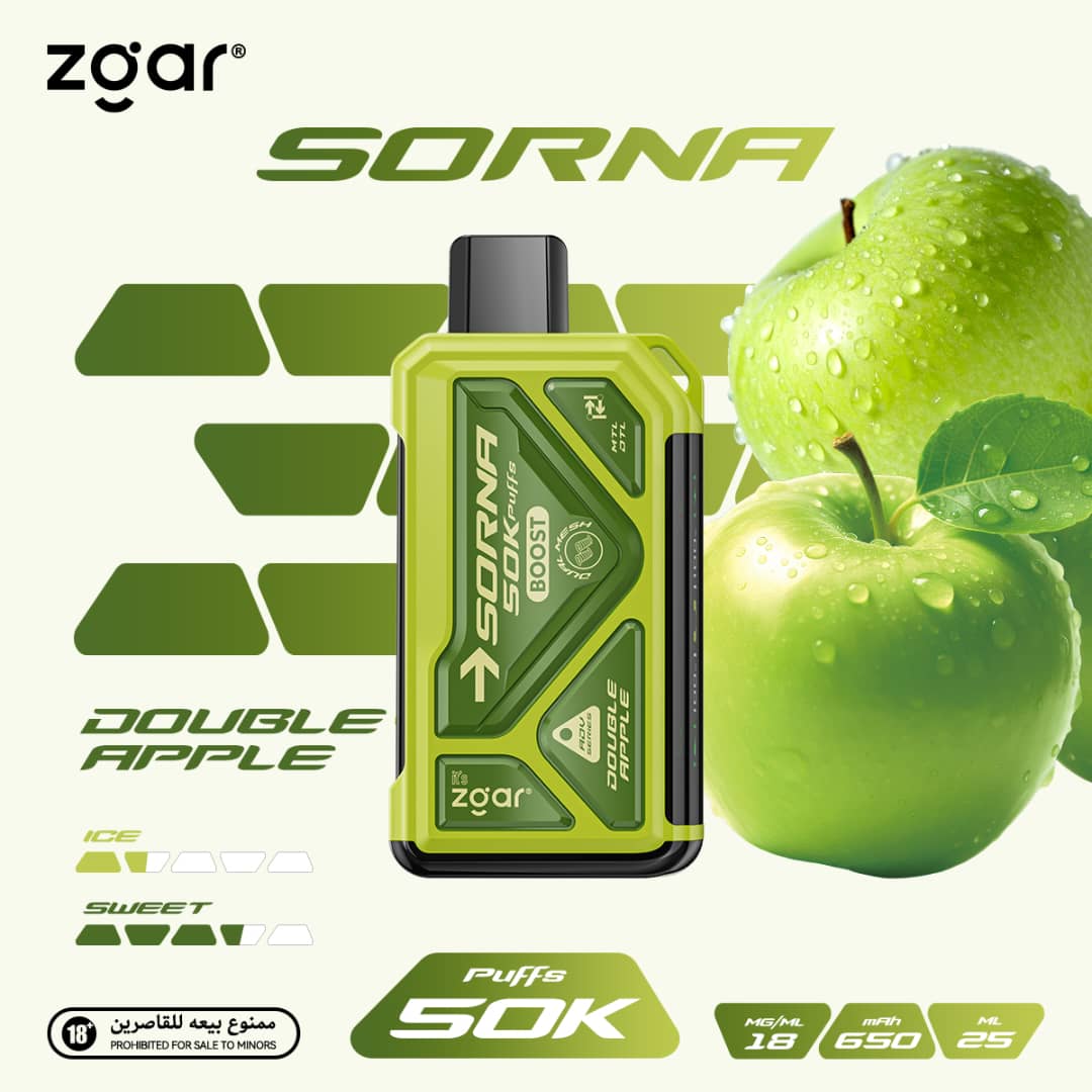 ZGAR Sorna 50000 Puffs Disposable Vape 18mg In Dubai