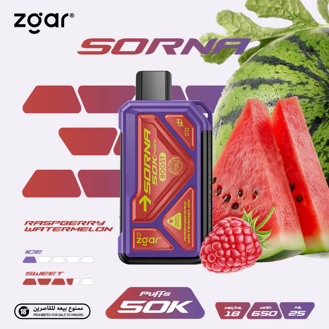 ZGAR Sorna 50000 Puffs Disposable Vape 18mg In Dubai