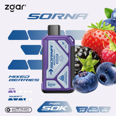 ZGAR Sorna 50000 Puffs Disposable Vape 18mg In Dubai
