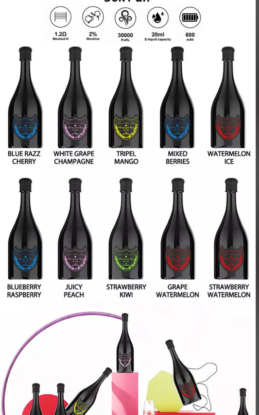 Champagne Vape 30k Puffs 10 Flavors 2% in Dubai
