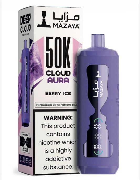 Mazaya Cloud AURA 50000 Puffs Disposable Vape 6mg in UAE
