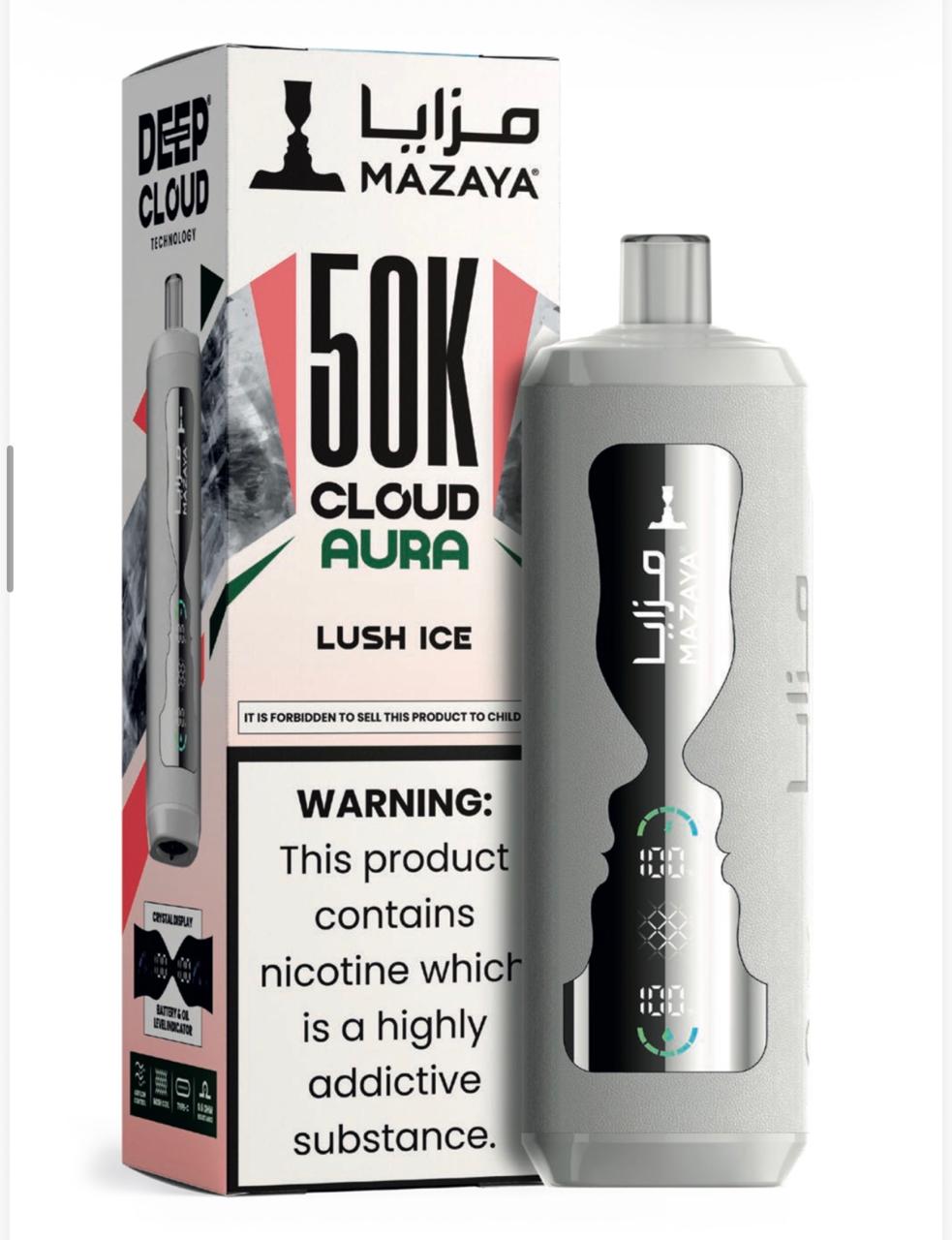 Mazaya Cloud AURA 50000 Puffs Disposable Vape 6mg in UAE