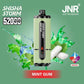 JNR Shisha Storm 52000 Puffs Disposable Vape 2% DTL in UAE
