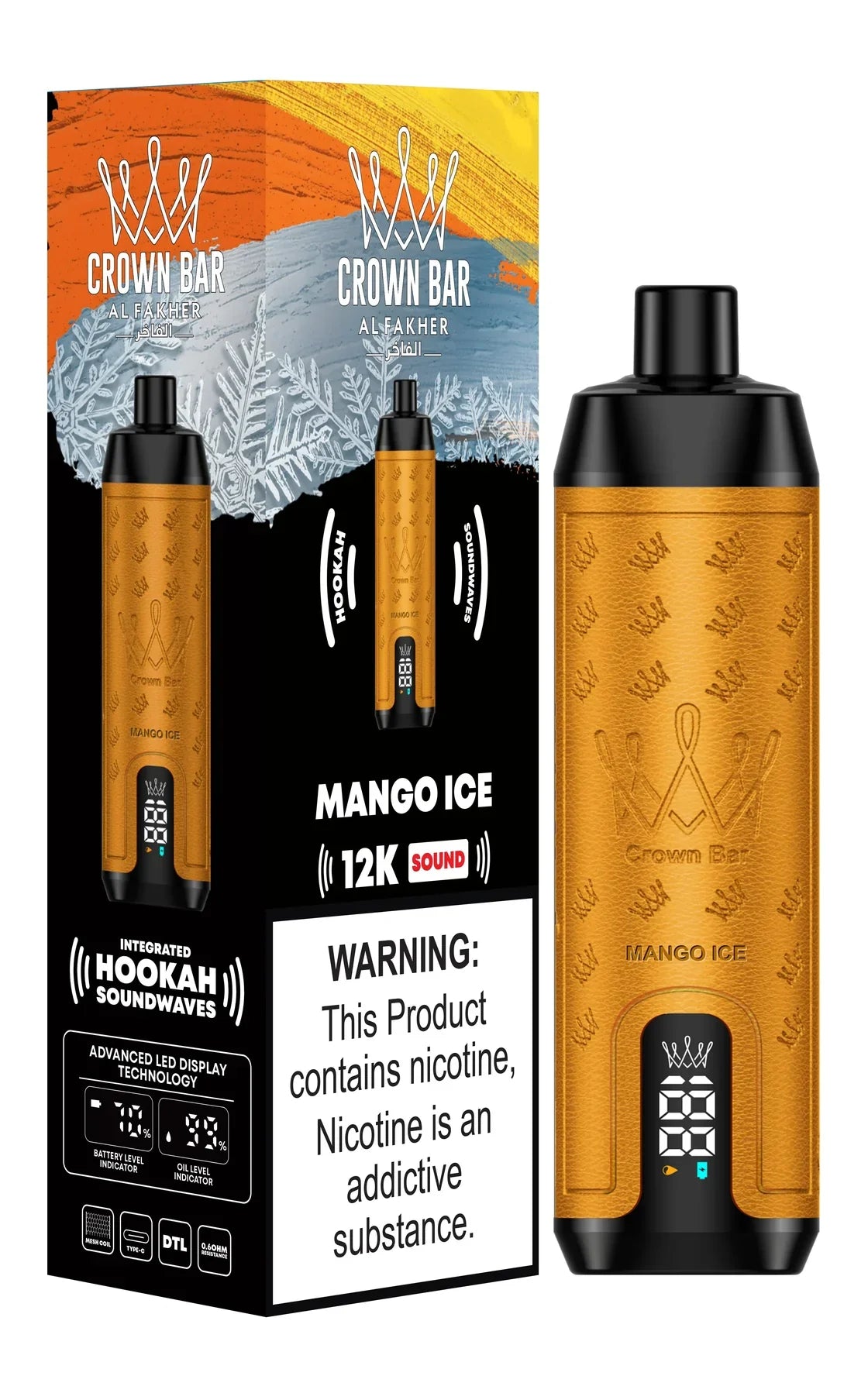 Al Fakher Crown Bar 12000 Puffs | 5mg Vape UAE