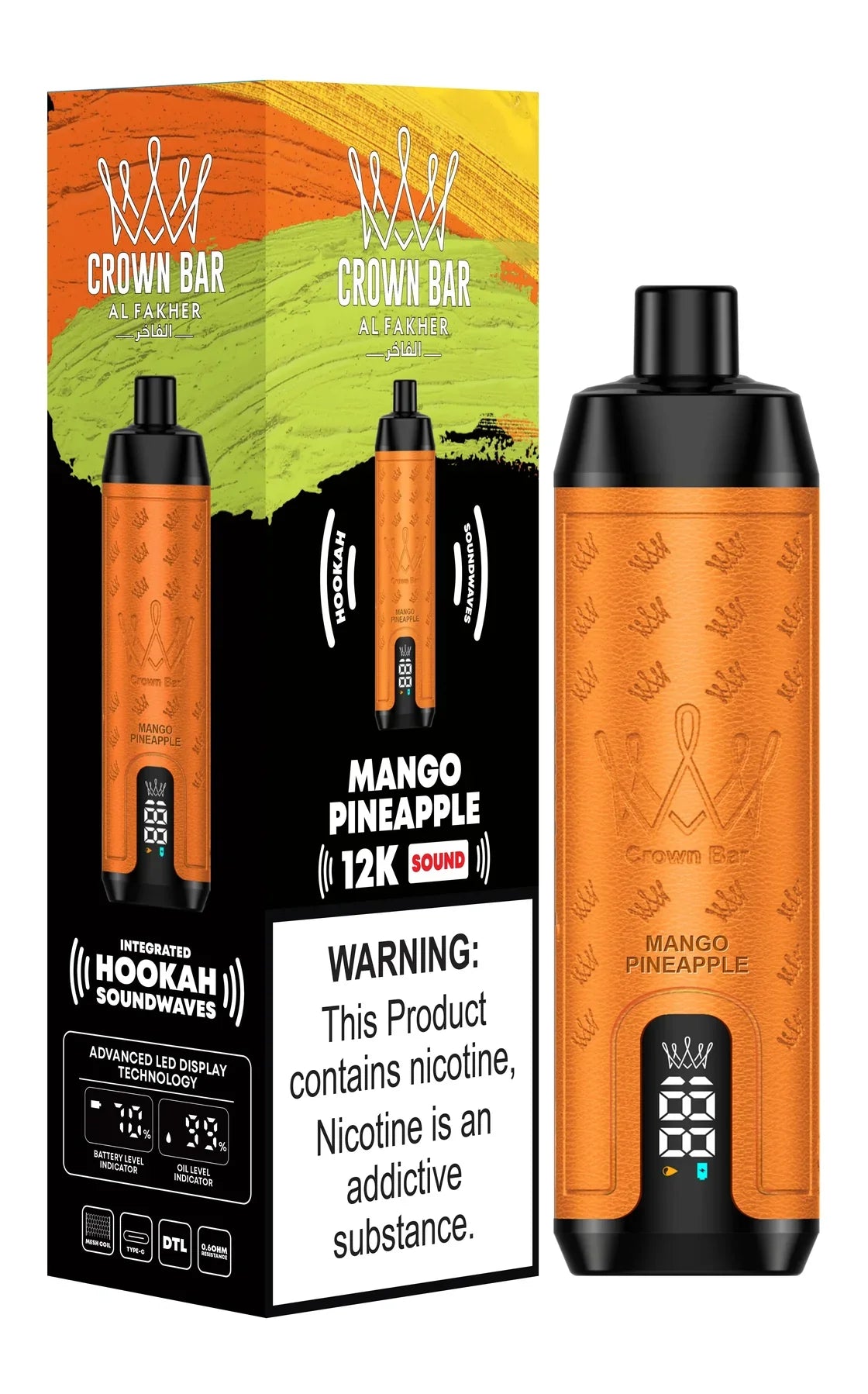 Al Fakher Crown Bar 12000 Puffs | 5mg Vape UAE