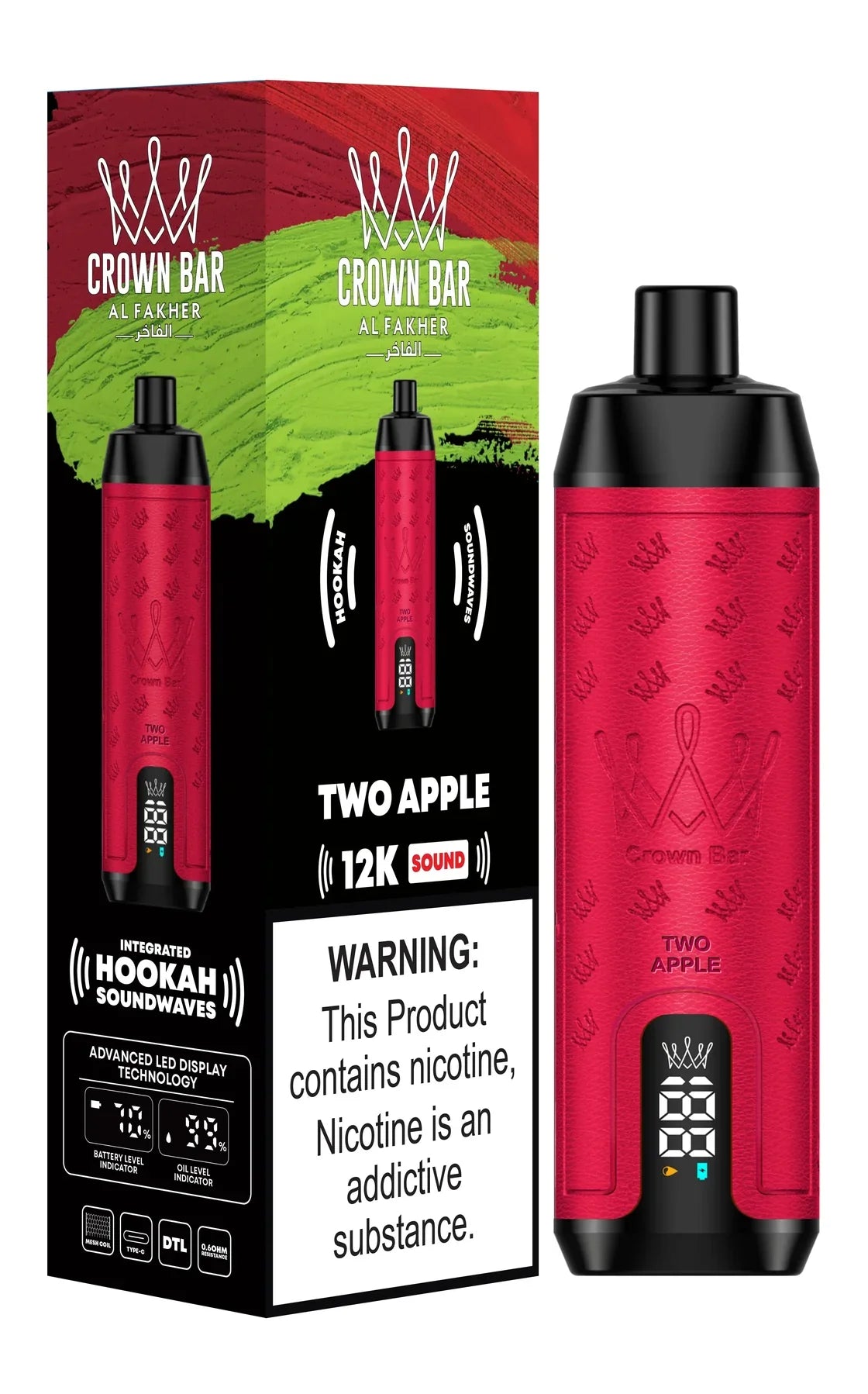 Al Fakher Crown Bar 12000 Puffs | 5mg Vape UAE