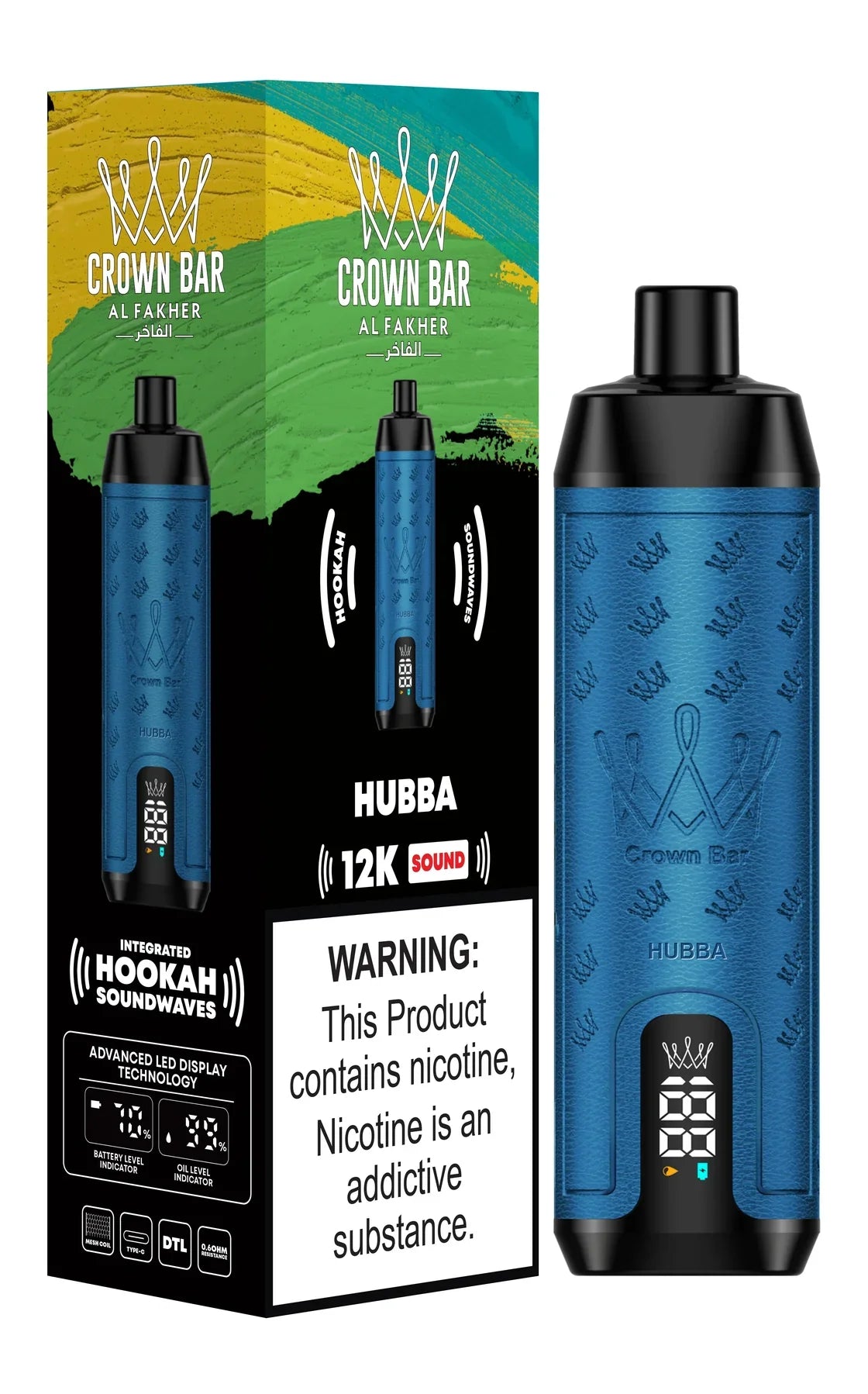 Al Fakher Crown Bar 12000 Puffs | 5mg Vape UAE