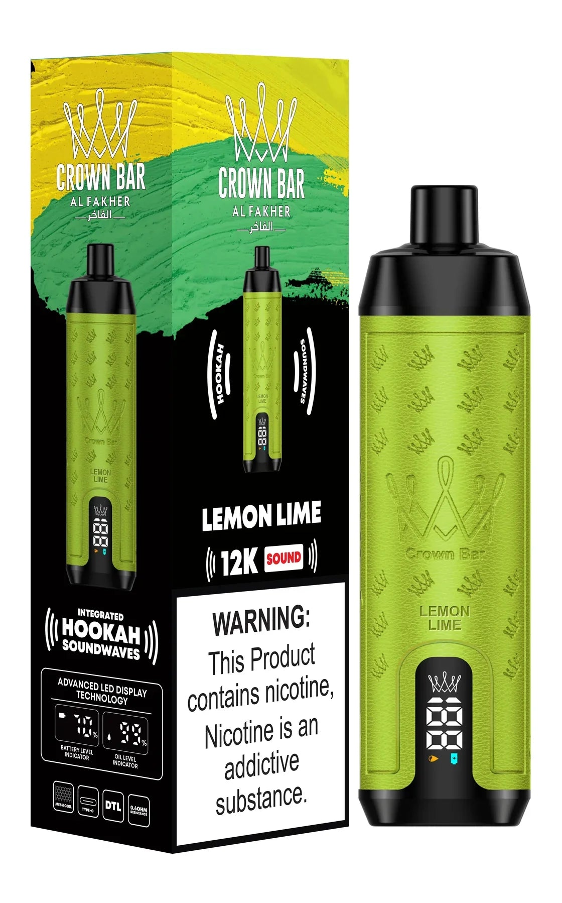 Al Fakher Crown Bar 12000 Puffs | 5mg Vape UAE