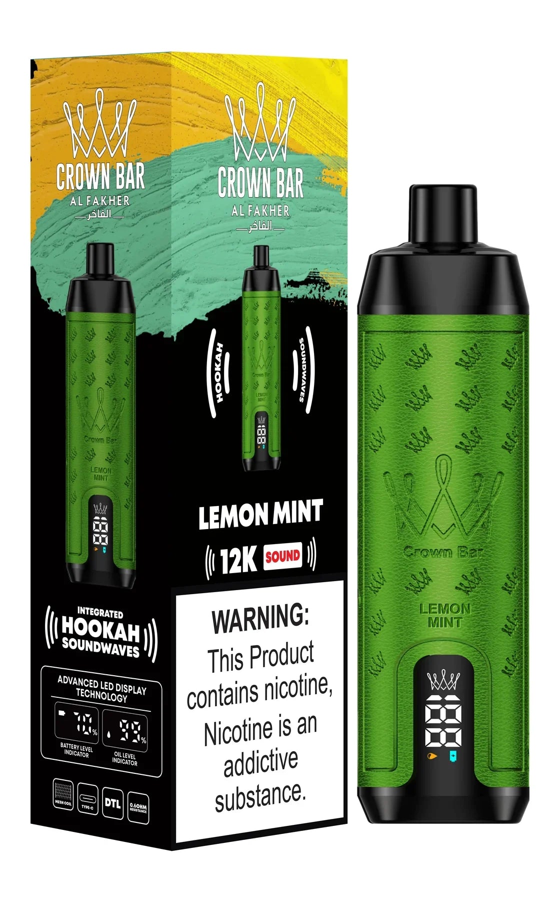 Al Fakher Crown Bar 12000 Puffs | 5mg Vape UAE