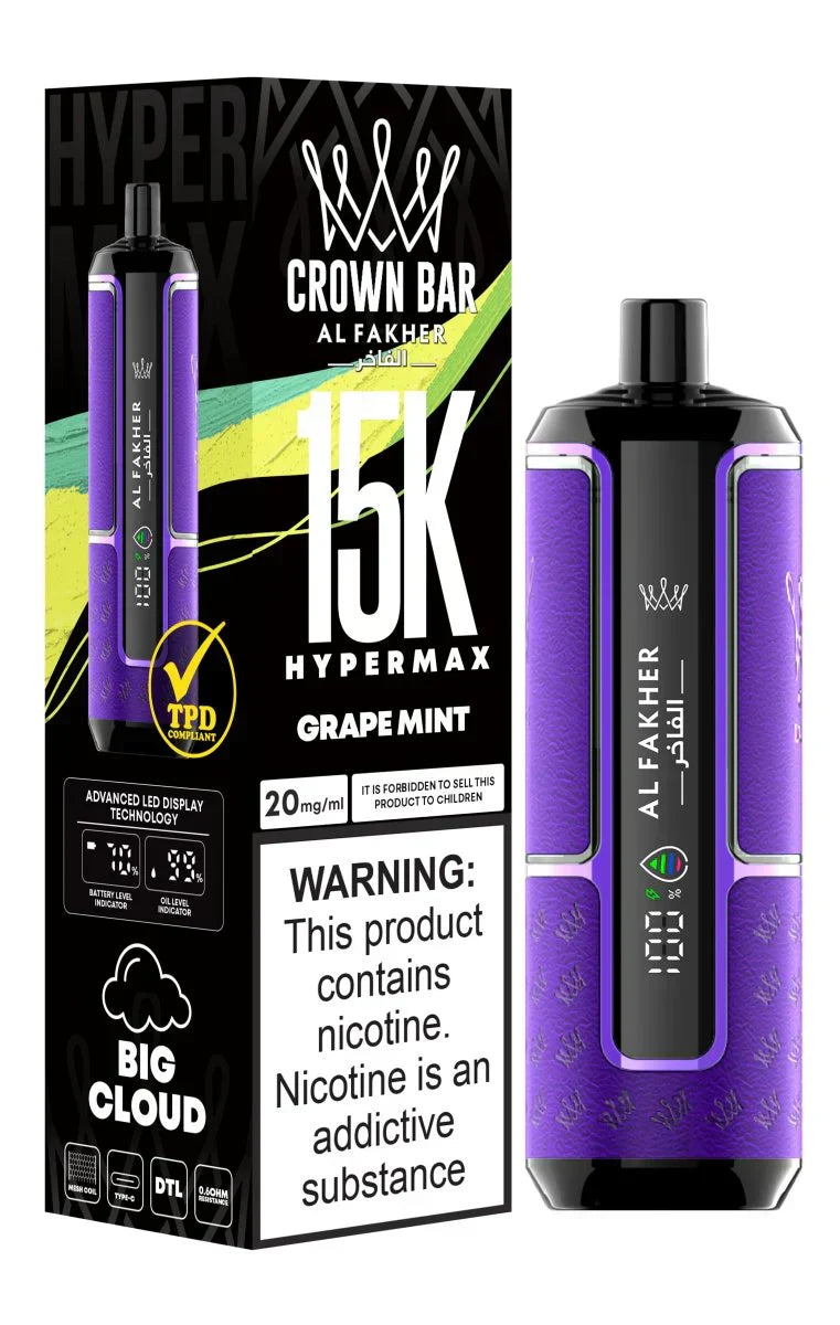 Al Fakher Crown Bar 15000 Dubai | Hypermax DTL Vape UAE