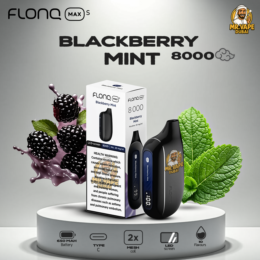 FLONQ MAX S RECHARGEABLE DISPOSABLE VAPES (8,000PUFFS) IN UAE