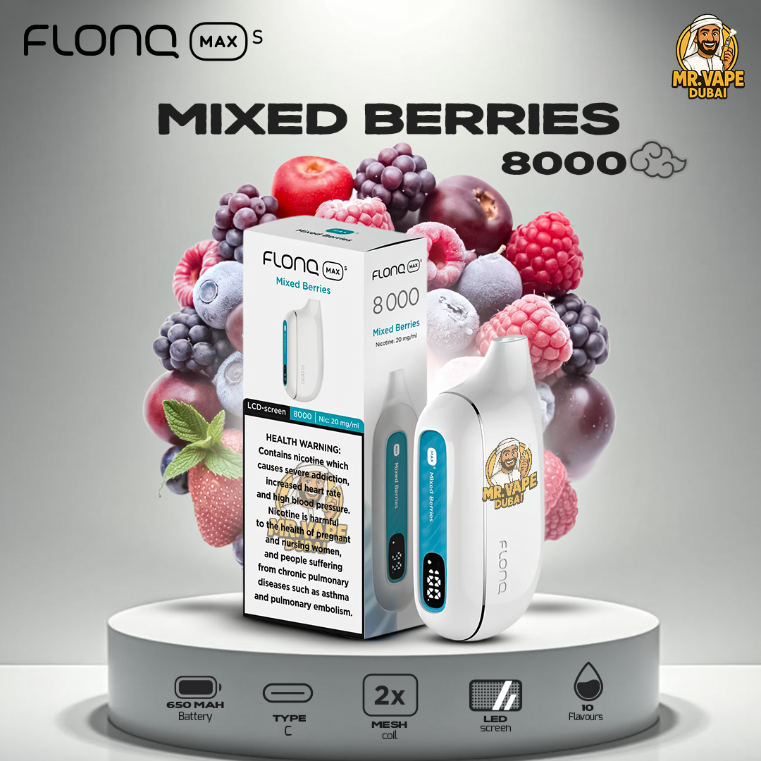 FLONQ MAX S RECHARGEABLE DISPOSABLE VAPES (8,000PUFFS) IN UAE