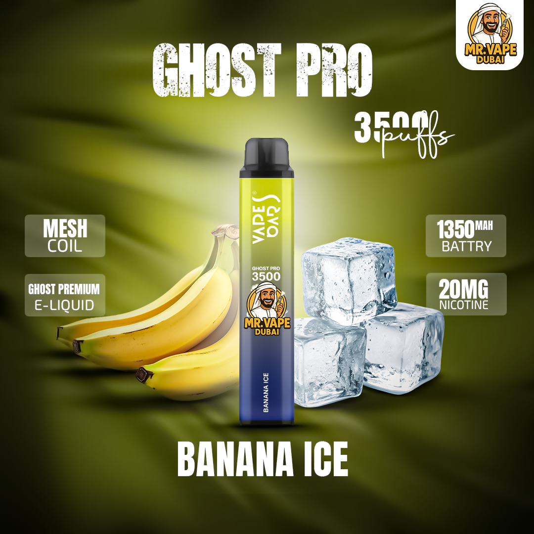VAPES BAR - GHOST PRO 3500 PUFFS DISPOSABLE VAPE IN UAE