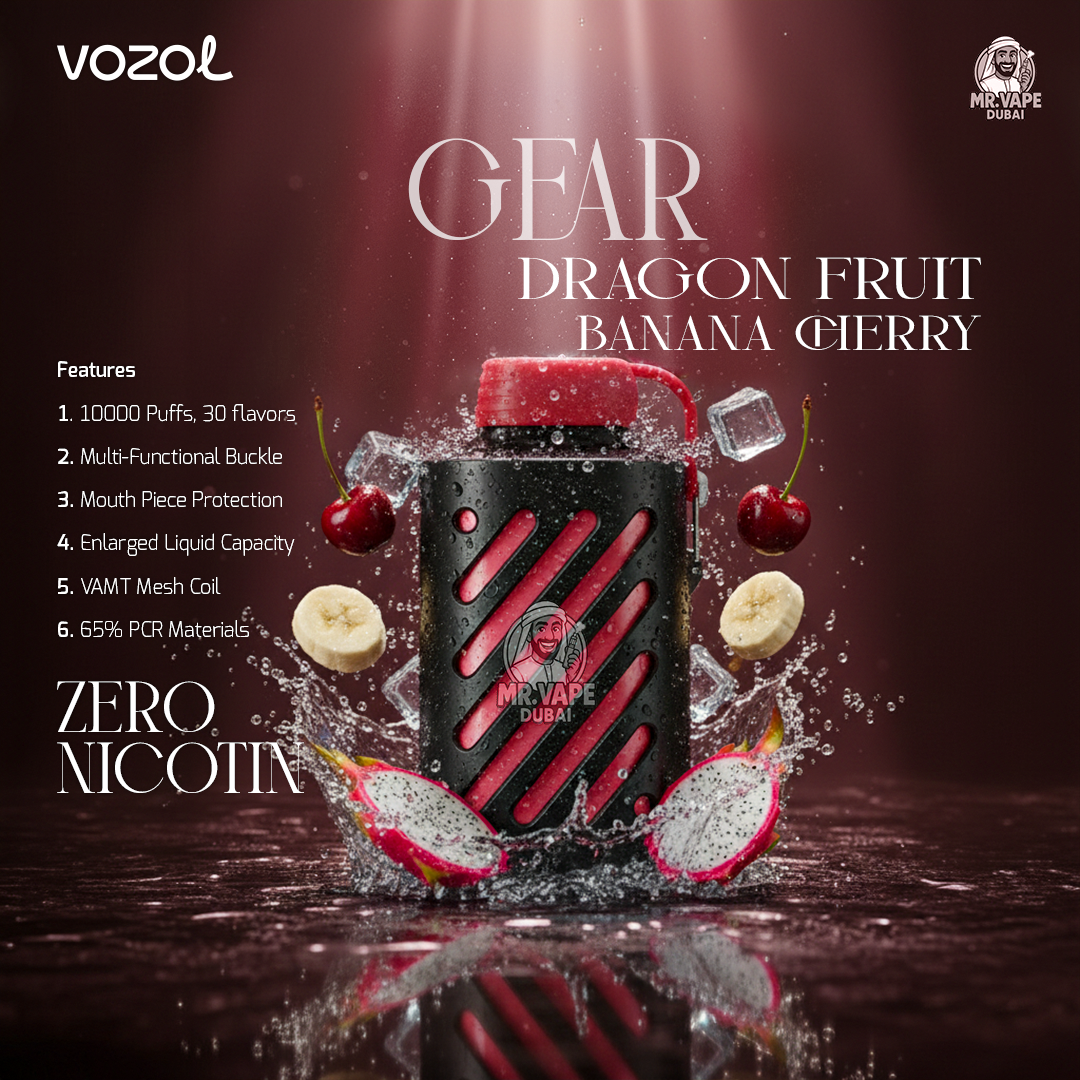 Vozol Gear 10000 Puffs Disposable Vape Zero Nicotine in Dubai