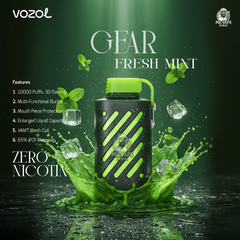 Vozol Gear 10000 Puffs Disposable Vape Zero Nicotine in Dubai