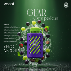 Vozol Gear 10000 Puffs Disposable Vape Zero Nicotine in Dubai