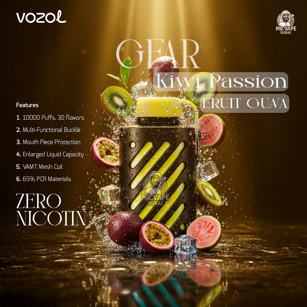 Vozol Gear 10000 Puffs Disposable Vape Zero Nicotine in Dubai