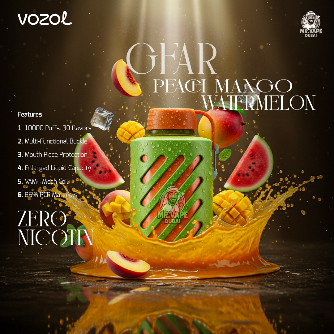 Vozol Gear 10000 Puffs Disposable Vape Zero Nicotine in Dubai