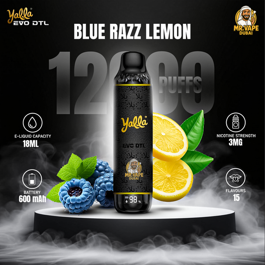 Yalla EVO DTL 0.3mg 12000 Puffs Disposable Vape in UAE