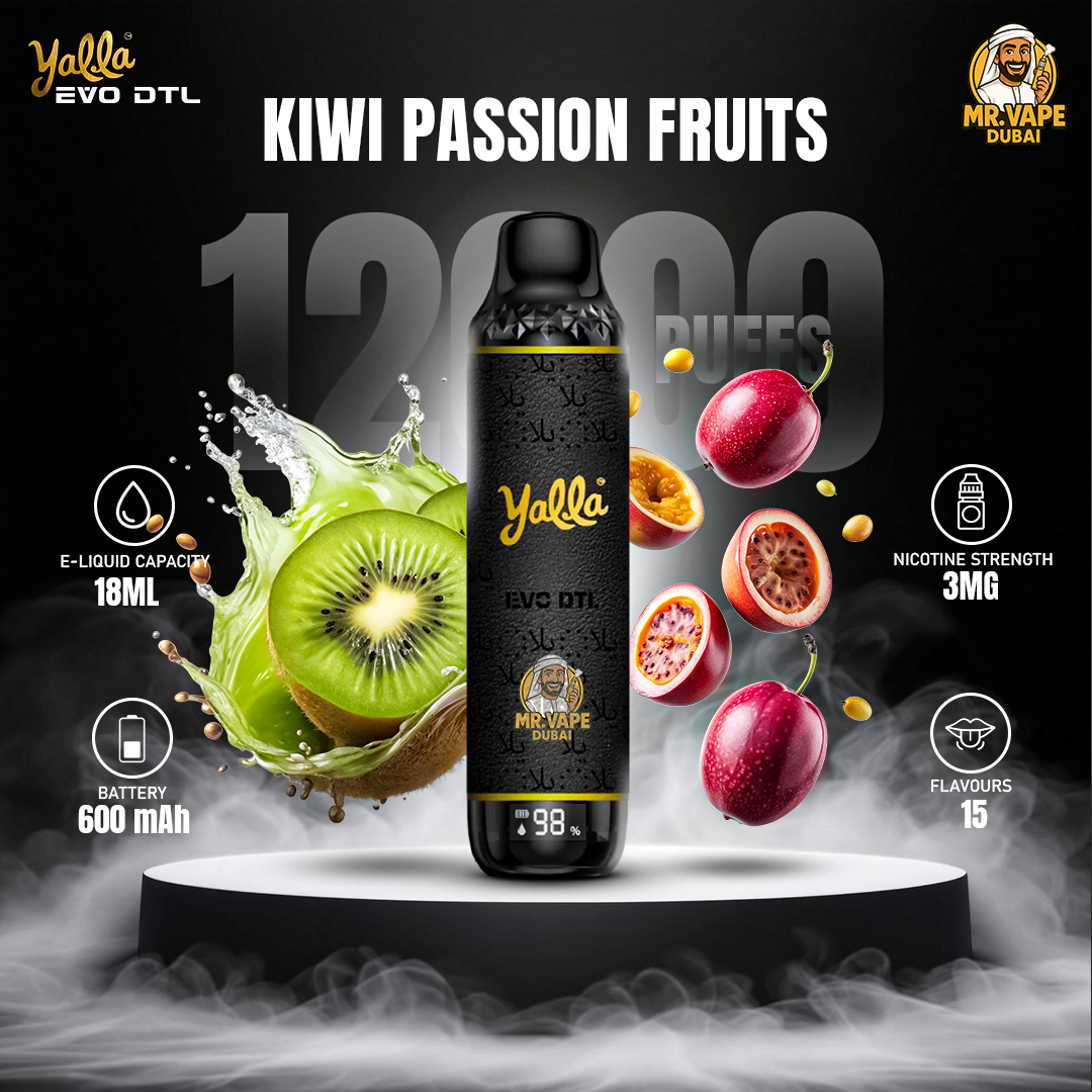 Yalla EVO DTL 0.3mg 12000 Puffs Disposable Vape in UAE