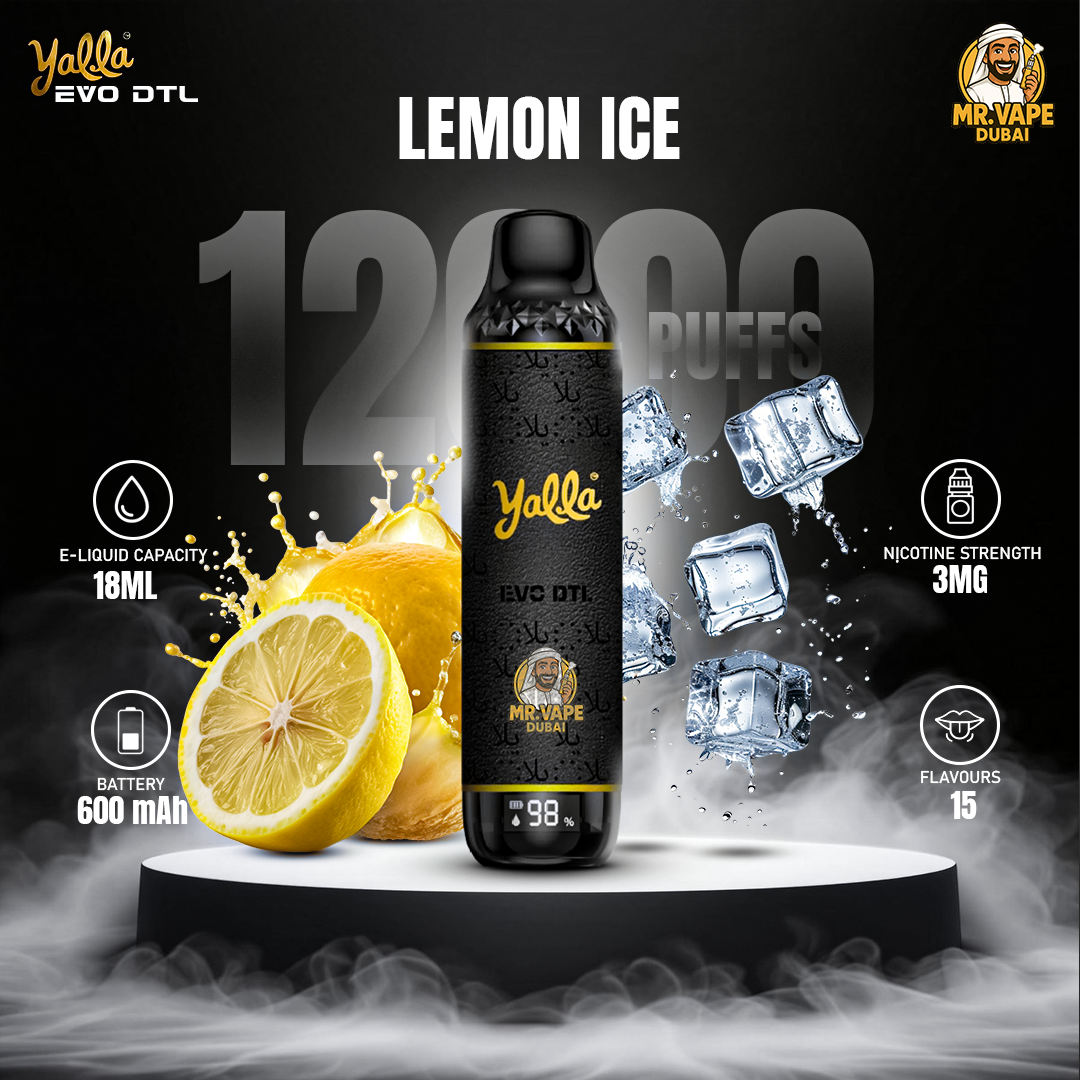 Yalla EVO DTL 0.3mg 12000 Puffs Disposable Vape in UAE