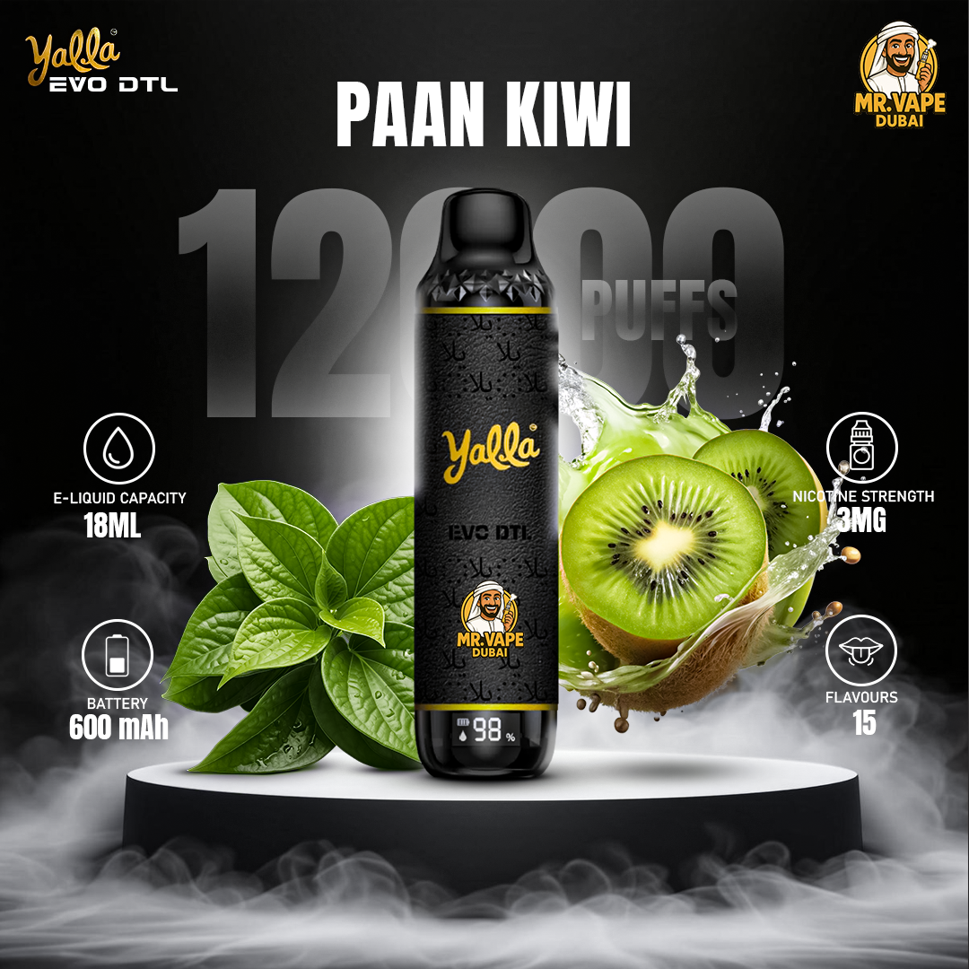 Yalla EVO DTL 0.3mg 12000 Puffs Disposable Vape in UAE