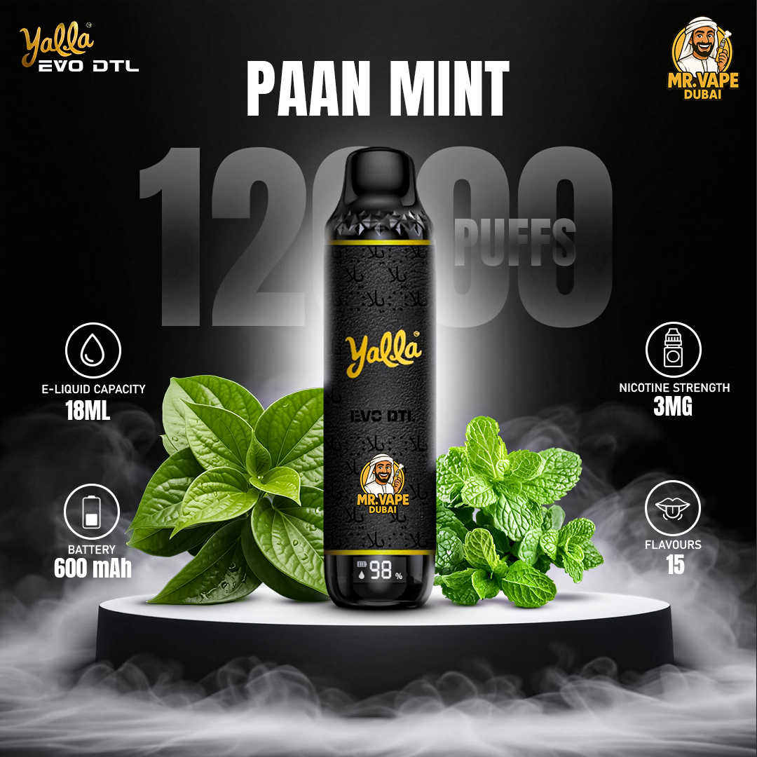 Yalla EVO DTL 0.3mg 12000 Puffs Disposable Vape in UAE