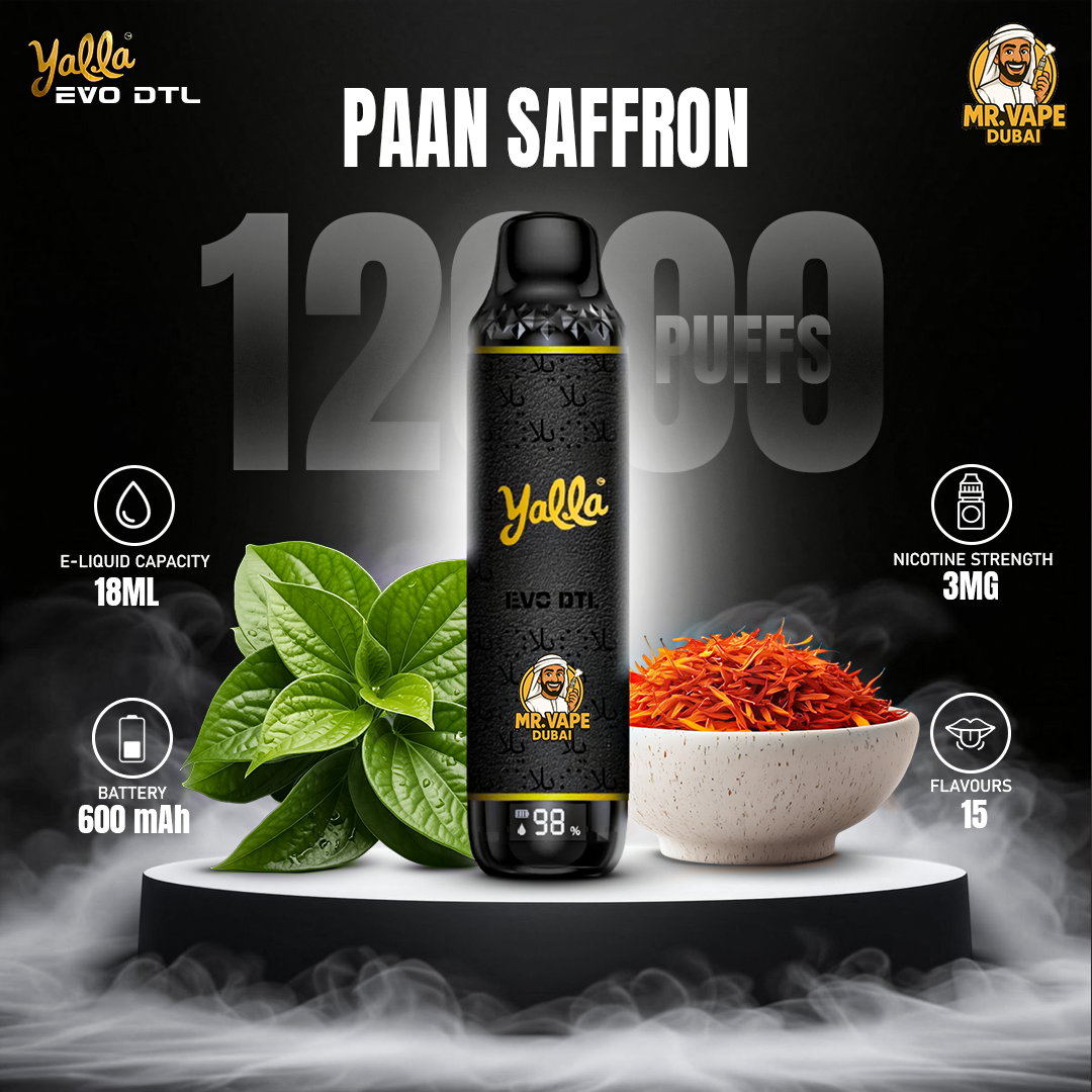 Yalla EVO DTL 0.3mg 12000 Puffs Disposable Vape in UAE